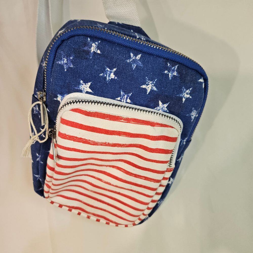 Mad Love Stars and Stripes Americana Crossbody Bag- Red White & Blue Purse
